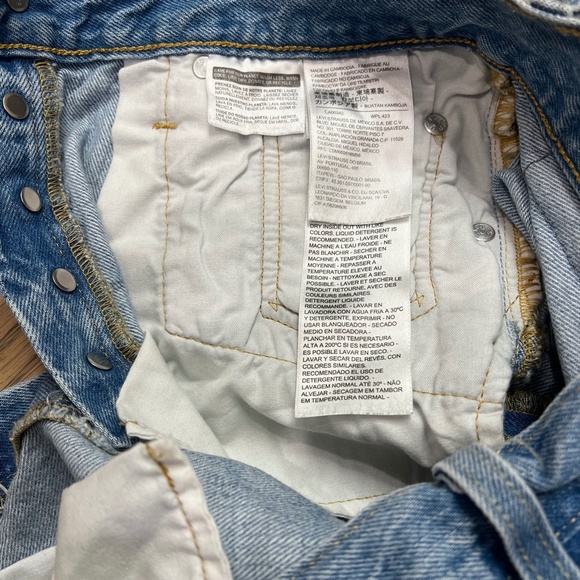 EUC Levi's [501] High-Rise Denim Cutoff Blue Jean Shorts + Button Fly | 30 · 10 - Picture 10 of 15